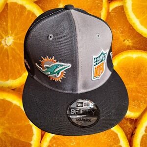 Miami‎ Dolphins New Era 9Fifty NFL Football Hat Snapback Adjustable Cap
